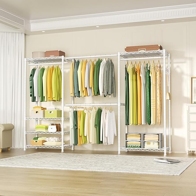 Ulif E1 Heavy Duty Closet Garment Rack, 6 Tiers Adjustable Metal Freestanding - Image 2