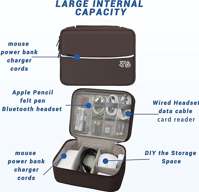 Electronics Organizer, Travel Cord Organizer Pouch, Portable Cable Organizer - Image 5