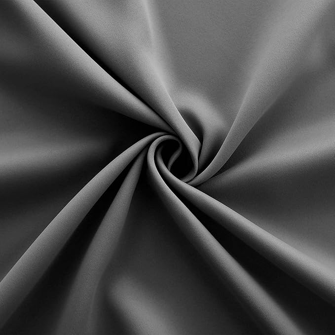 KOUFALL Grey Wide Curtains for Windows, Extra Width 60 x 84 Inch Long, 100% - Image 7