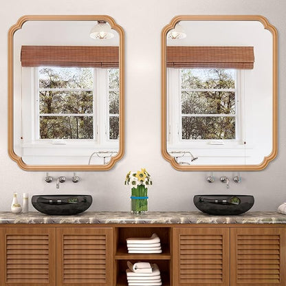 Wood Bathroom Mirror for Over Sink - Image 2