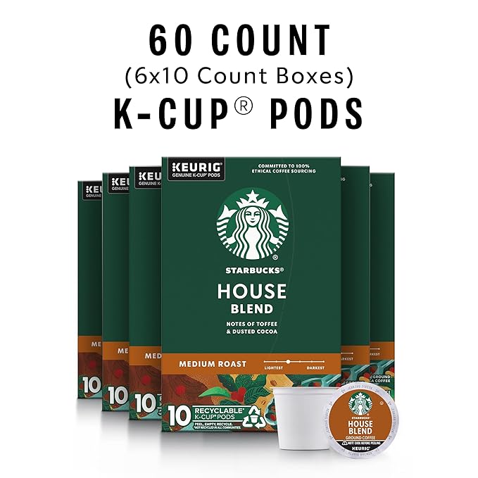 Starbucks K-Cup Coffee Pods, Medium Roast Coffee, House Blend - Image 2