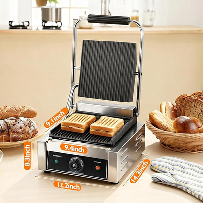 1800W Commercial Indoor Electric Grill & Panini Press - Image 7