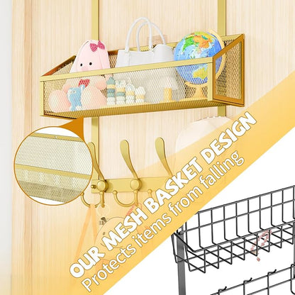 Kaiferty Over The Door Hooks Organizer, Coat Rack Over The Door Storage Hanger - Image 6