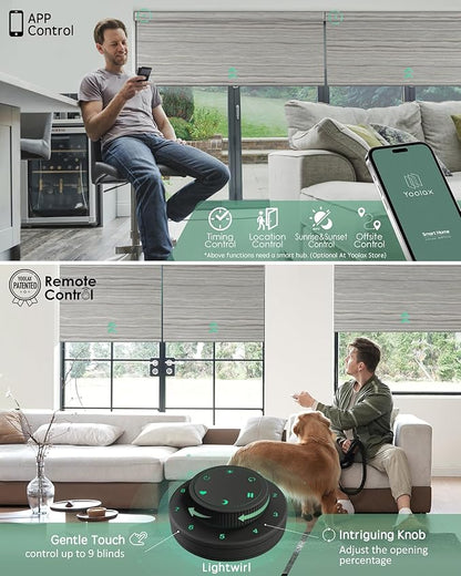 Yoolax Motorized Blinds with Remote, Smart Blinds - Image 3