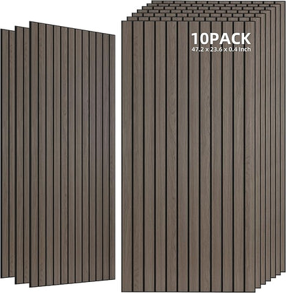 TO-TH Wood-Look Acoustic Wall Panels, 10 Pack 47.2” x 23.6” Sound Panels by TO-TH