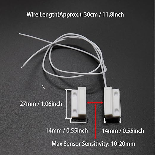 VictorsHome Magnetic Reed Switch NO Surface Mount Wired Door Window Contact - Image 2