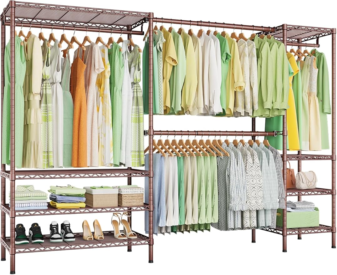Ulif E11 Heavy-Duty Garment Rack, Metal Freestanding Clothes Rack and Closet by Ulif