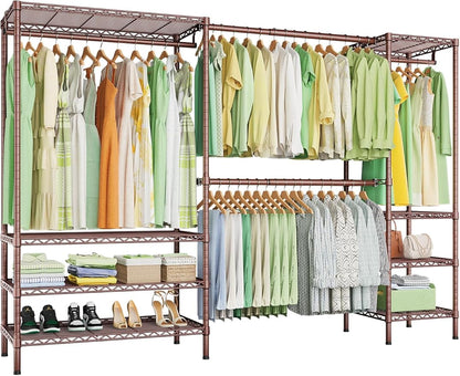 Ulif E11 Heavy-Duty Garment Rack, Metal Freestanding Clothes Rack and Closet by Ulif