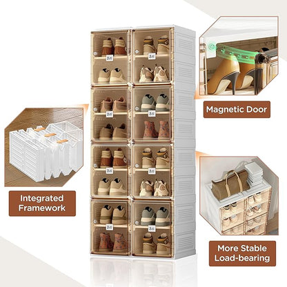 ANTBOX Shoe Organizer Storage Box, Portable Folding Shoe Rack - Image 4