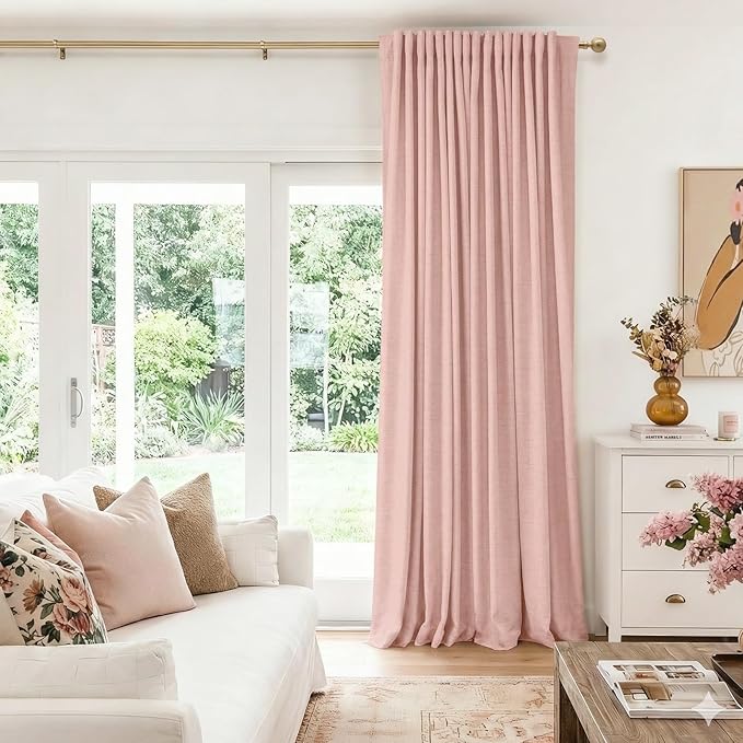 100% Blackout Shield Linen Blackout Curtains - Image 5