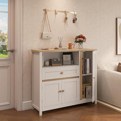 Storage Cabinet with Doors and Drawers, Kitchen Storage Cabinets，with Drawer - Image 9