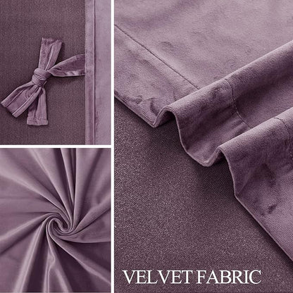 JIUZHEN Lavender Velvet Curtains 72 inches - Image 5