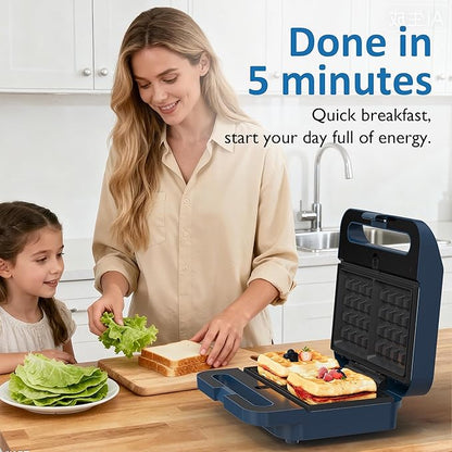 Sandwich Maker Panini Press Grill, 3 in 1 Electric Waffle Maker - Image 6