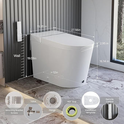 Casta Diva Smart Toilet with Bidet Built in, Bidet Toilet with Wider Heated Seat - Image 2