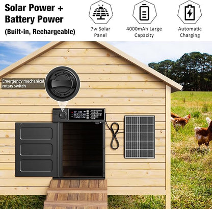Automatic Chicken Coop Door, Large Size Solar Powered Coop Door - Image 3