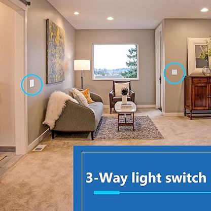 LIDER Minimalist Design Matte Finish Lighted Decorator Switch, Frameless Paddle - Image 6