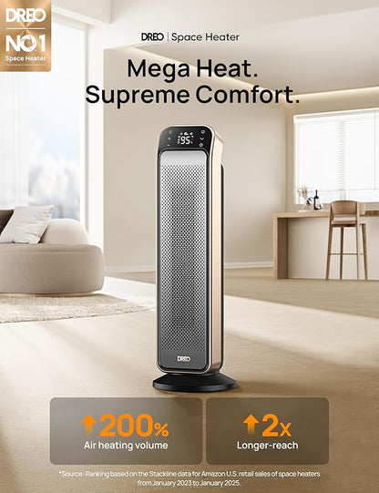 DREO Space Heater Indoor, 3 Modes, Overheating & Tip-Over Protection, Electric - Image 2