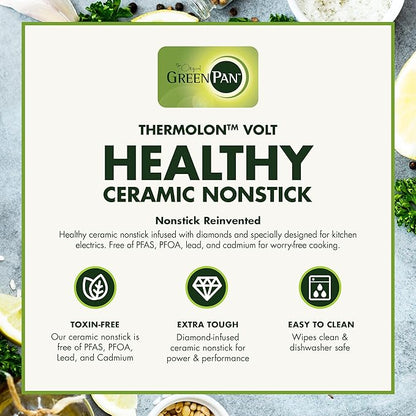 GreenPan Elite 4-Square Belgian & Classic Waffle Maker, Healthy Ceramic - Image 9