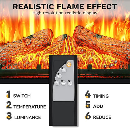 DWVO 23 Inches Electric Fireplace Insert, Recessed Fireplace Heater - Image 7