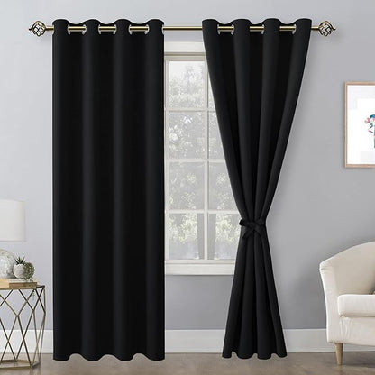 Hiasan Blackout Curtains for Bedroom, 52 x 84 Inches Long - Image 2