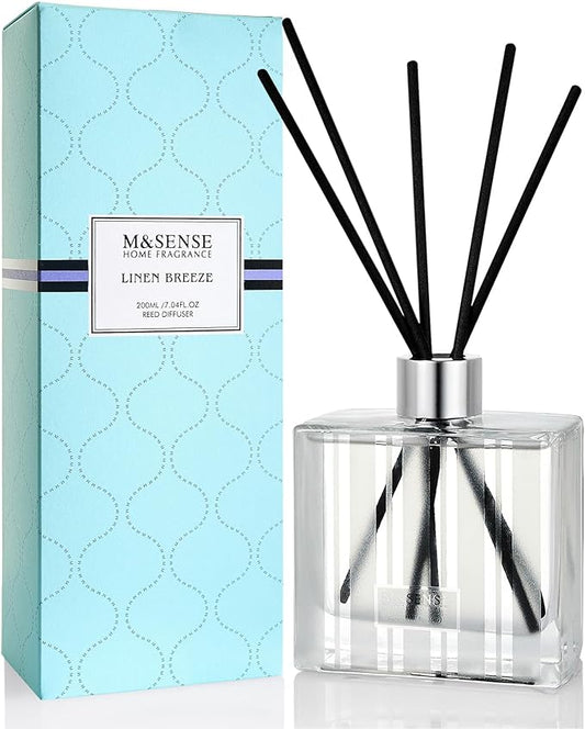 M&SENSE Linen Breeze Reed Diffuser Set by MSENSE