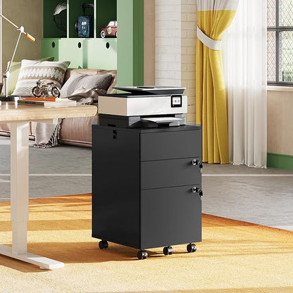 DEVAISE 3 Drawer File Cabinet - Image 9