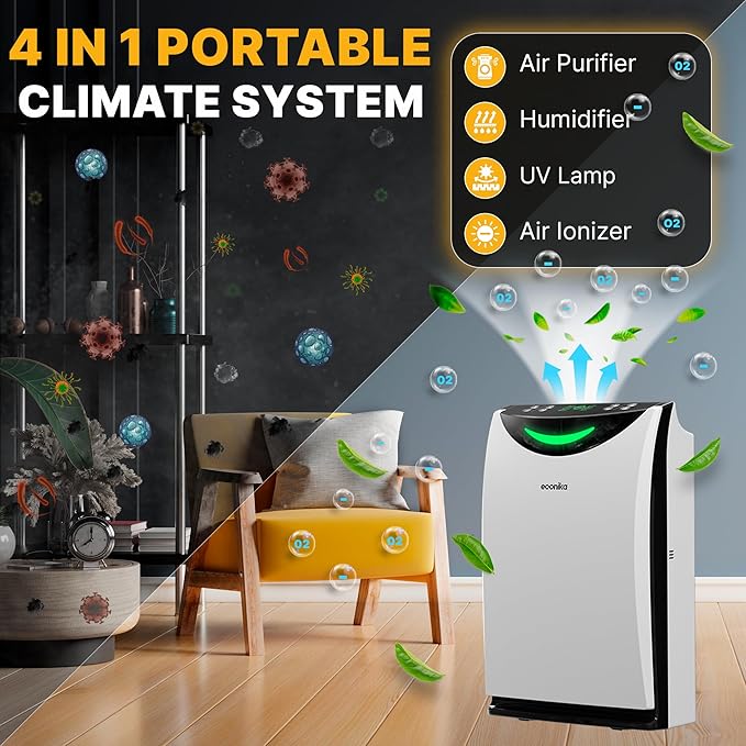 Econika Air Purifier and Humidifier Combo – HEPA Air Purifier - Image 2