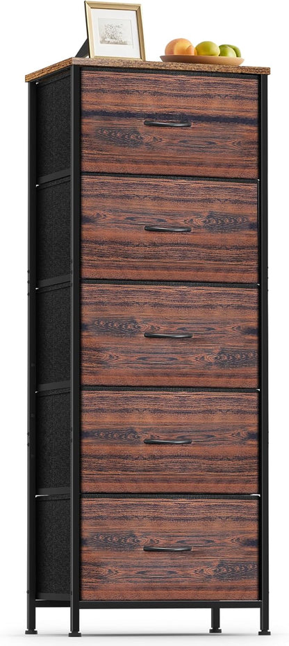 5 Fabric Drawer Dresser for Bedroom, Chest of Drawers by Sonharlar