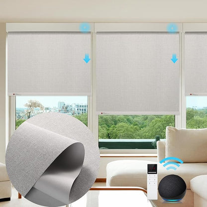 ZSTARR Motorized Smart Blind for Window, Automatic Blackout Roller Shade by ZSTARR