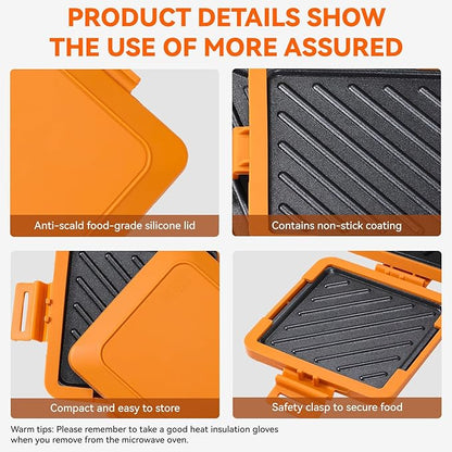 Microwave Toastie Sandwich Maker, Nonstick Plate Panini Maker, Versatile - Image 5