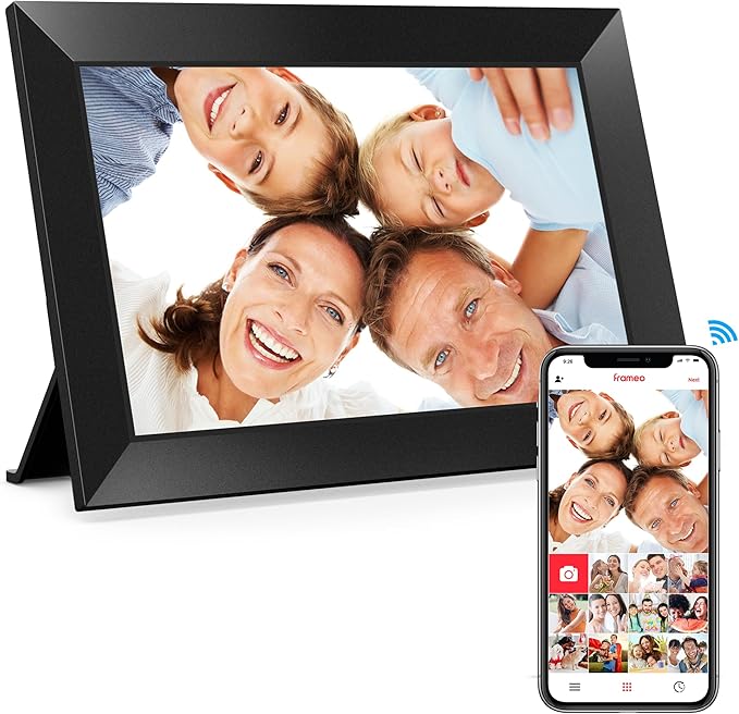 BIGASUO Digital Picture Frame, 10.1" Frameo Digital Frame WiFi by BIGASUO