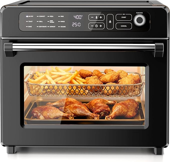 Kismile 25QT Air Fryer Toaster Oven Combo, 12-in-1 Large Countertop Convection by Kismile