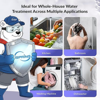 iSpring UVF50 LED UV Water Filter System, Whole House Ultraviolet Water - Image 6