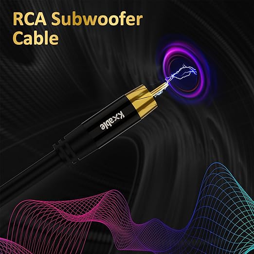Subwoofer Cable RCA to RCA Audio Cable 25FT, Digital Coaxial Audio Cable - Image 6
