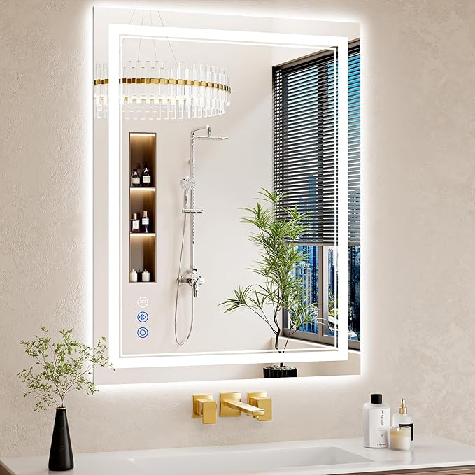 28"x36" LED Bathroom Mirror by WISSMILESHOME