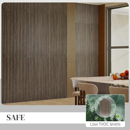 HOMCOM 4 Pack 3D Acoustic Panels, Wood Slat Wall Paneling - Image 5