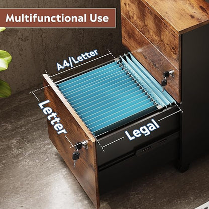 DEVAISE 3 Drawer Rolling File Cabinet - Image 5