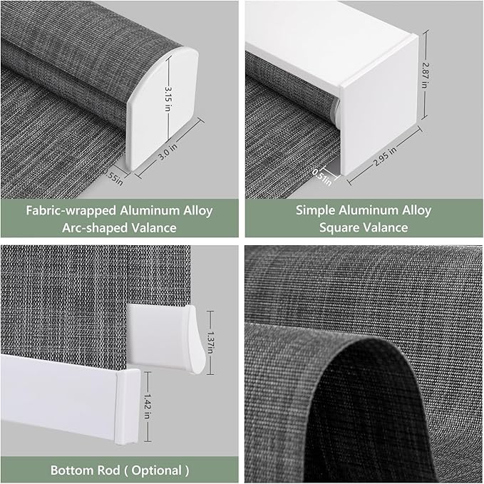 Tipiace Motorized Blinds with Remote Window Roller Shade Wireless Rechargeable - Image 5