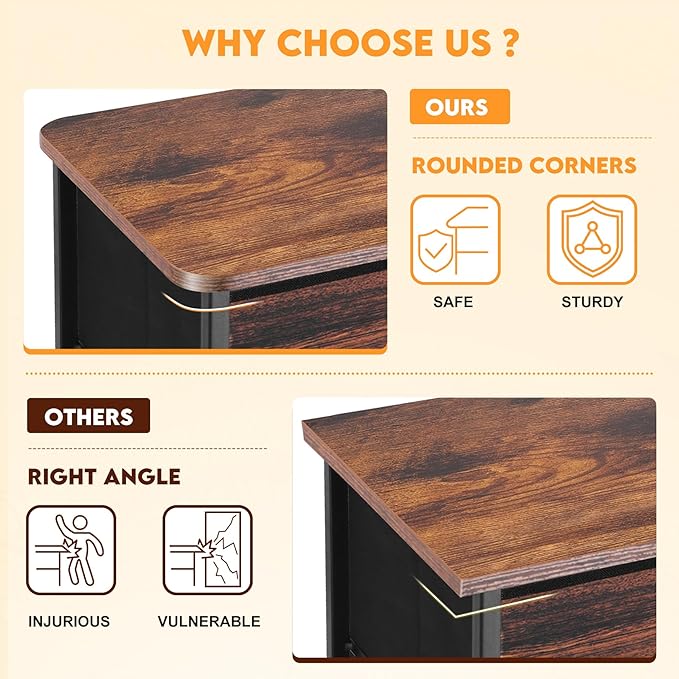 Curved Profile Dresser for Bedroom, Chest of Drawers, 9 Storage Drawers - Image 4