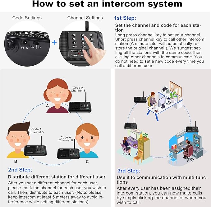 Wuloo Intercoms Wireless for Home 1 Mile Range 10 - Image 6