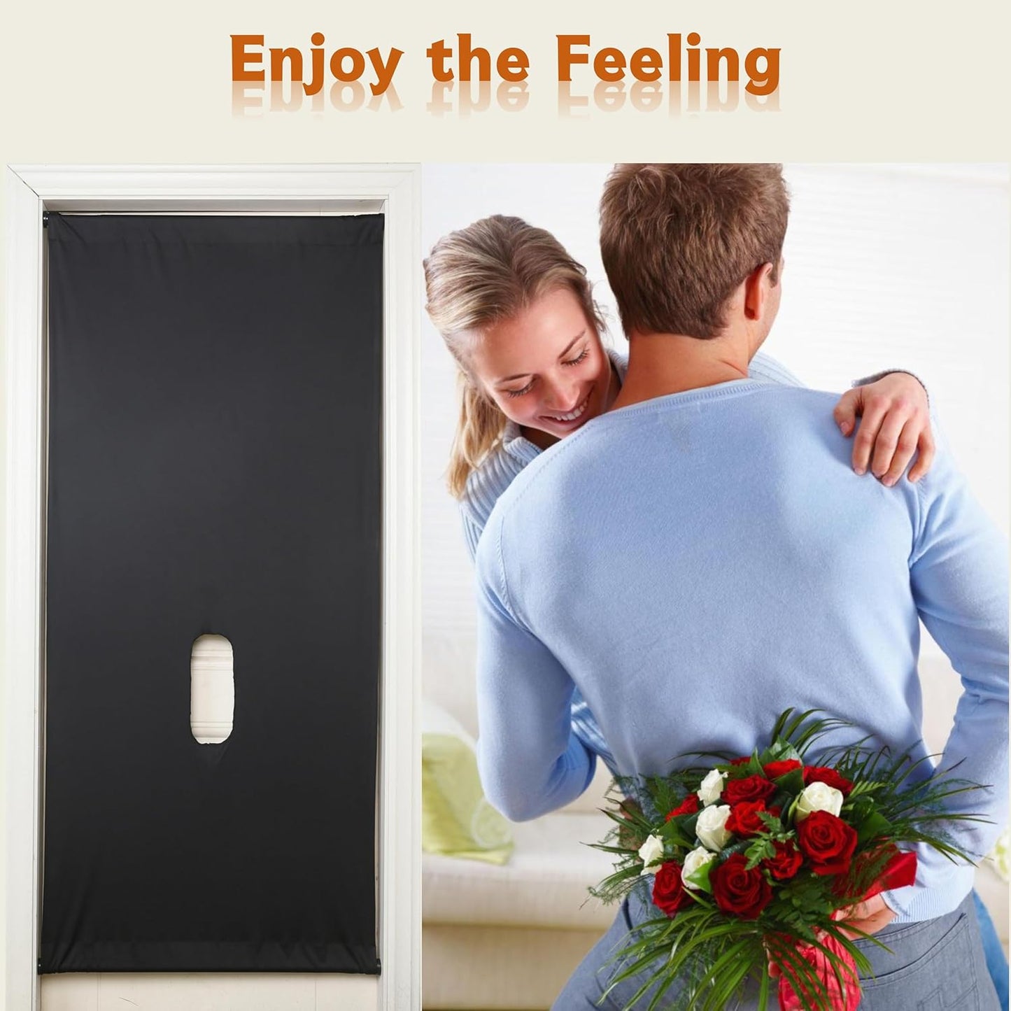 Glory Hole Wall Doorway Kit, Adjustable Height Comfort Door Curtain,Portable Temporary Wall Partition Fits Most Standard Door Sizes, Durable Curtain Set.Provide Fun and Excited