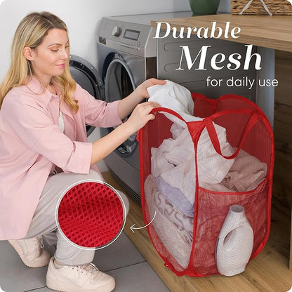 Handy Laundry Collapsible Mesh Pop Up Hamper - Image 5