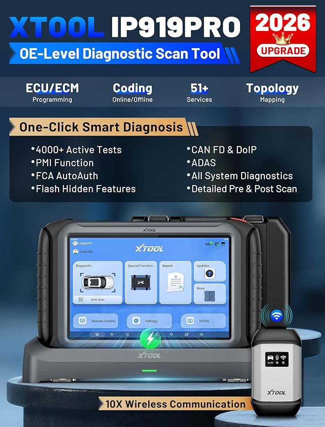 XTOOL IP919 PRO Scan Tool, ECU Pr0gramming Car OBD2 Scanner - Image 2