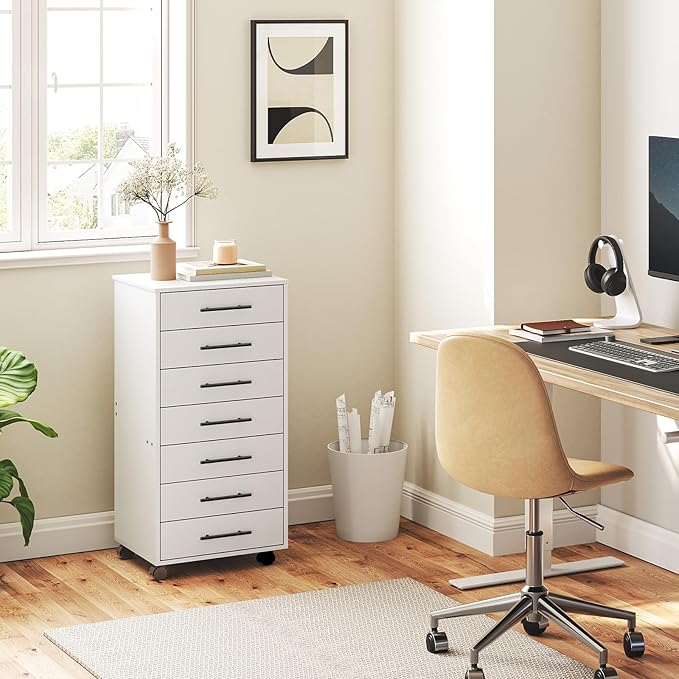HOOBRO 7-Drawer File Cabinet, Wooden Office Cabinet - Image 4