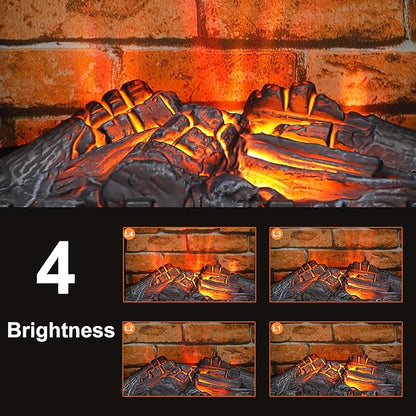 18" Electric Fireplace Heater, Freestanding Fireplace - Image 2