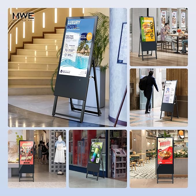 QIXZOCV MWE 32 Inch Digital Signage Display, Portable LCD Digital Kiosk - Image 2