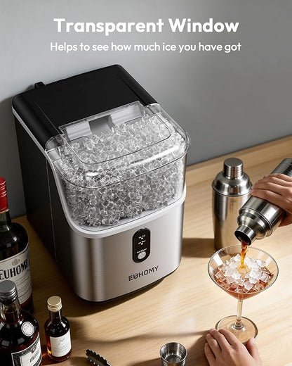 EUHOMY Nugget Ice Maker Countertop, Ready in 7 Mins, 34Lbs/24H Pebble Ice Maker - Image 8