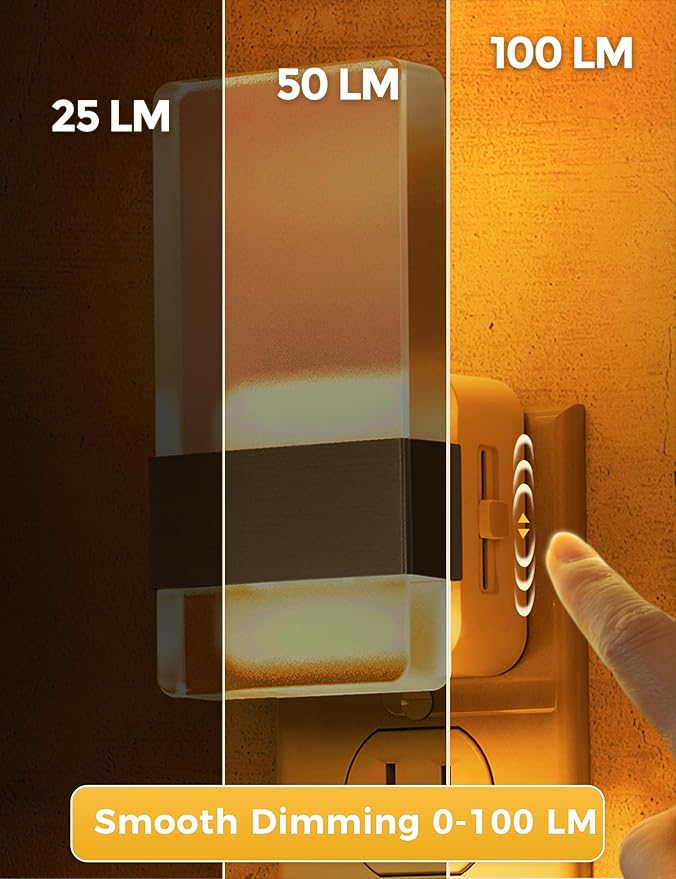 L LOHAS LED Night Light, Amber Night Lights Plug Into Wall, Dusk-to-Dawn Sensor - Image 3