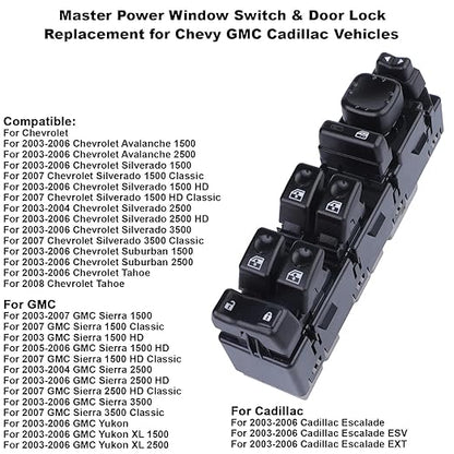 Driver Side Master Power Window Switch - Image 3