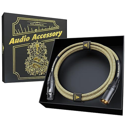 AA AUDIO ACCESSORY Gold Series Star Quad Studio XLR Cables 6.6ft, Neutrik by AA